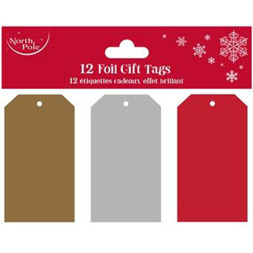 Picture of 12PK METALLIC FOIL GIFT TAGS (4 OF EACH DESIGN)